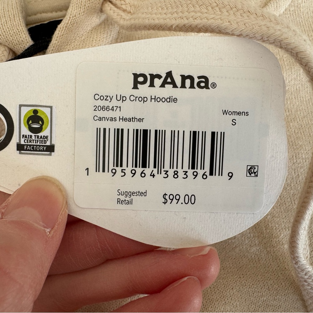Prana Cozy Up Crop Hoodie NWT - Picture 3 of 4
